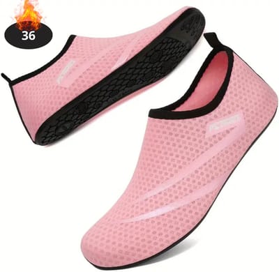 Nivard Waterschoenen Voor Kinderen & Volwassenen - Aqua Shoes - Aquaschoenen - Afzwemschoenen - Zwemles Schoenen - Roze - 36