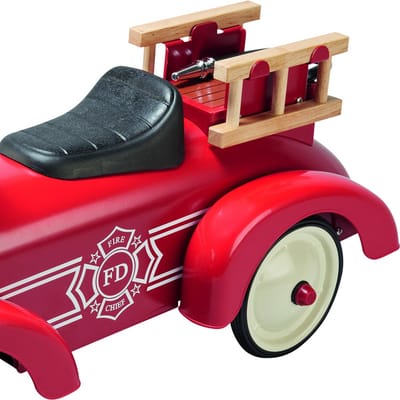 GOKI Loopauto - Brandweerwagen - 75X24,5X34,5Cm - Metaal En Kunststof - 1 Jaar