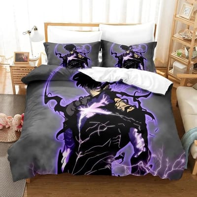 3D Geprint Anime Solo Leveling Dekbed Beddengoedsets Comfortabele Spreien Dekbed Dekbedovertrek Cadeau King Queen Voor Hometextiel EU Twin 135x200cm
