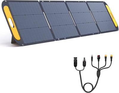 Draagbaar Zonnepaneel - Opvouwbaar Paneel - Off-grid Stroom - 25% Energieconversie - 200W 16V - Zwart
