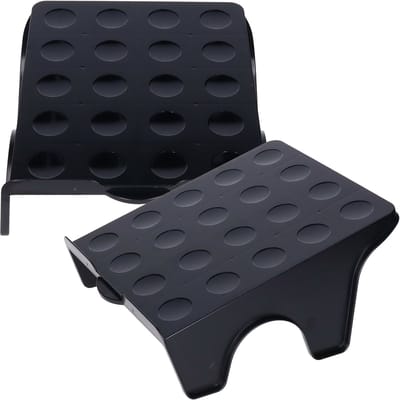 Plasticforte Schoenenopbergers - 2x - zwart - kunststof - 2 paar - ruimtebesparend - schoenenrek