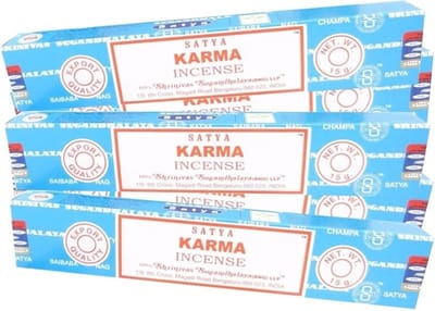 Satya Nag Champa wierook stokjes - Karma - 5x pakje van 12 stuks - 15 gram