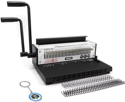 Professionele Metalen Draadbindmachine - 3:1 Perforatie, 34 Gaten, Tot 130 Pagina's Binden, Ideaal voor Kantoor en School