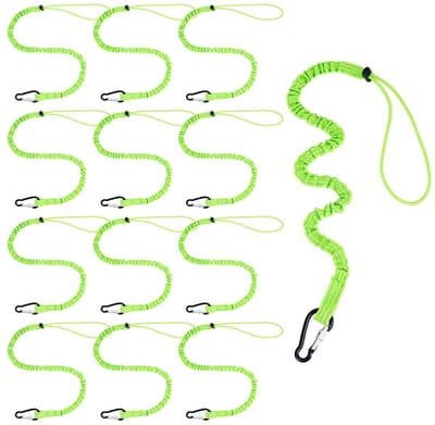 Dailygoods- Gereedschapsveiligheidslijn met verstelbare lus - Metalen gesp - Nylon - 915 mm - 12 stuks - Veiligheidsaccessoire voor dakdekkers - Vangtouw