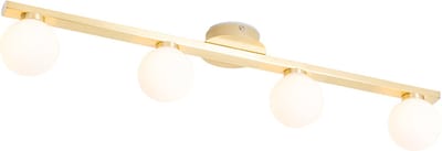 QAZQA cederic - Moderne Plafondlamp - 4 lichts - L 680 mm - Goud/messing - Buitenverlichting
