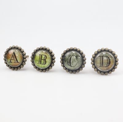 4 Stuks Meubelknop - ABCD - 4.2*3.5 cm - Meubel Handgreep - Kledingkast, Deurknop, Ladeknop, Keukenkast