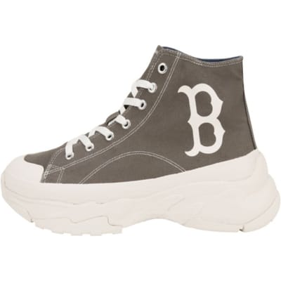 MLB Chaussures Hautes Chunky Mode Coréenne Tendance Résistantes à l'Usure Chaussures Montantes en Toile Unisexes Gris Clair 32SHU1111-43M 39 gray