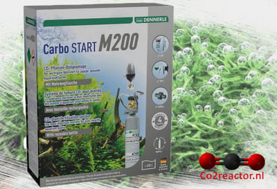 Dennerle Carbo Start M200 | Aquarium CO2 Systeem | Met herbruikbare CO2 fles | Voor Aquaria tot 200 Liter