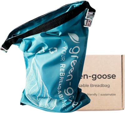 MCBOSON - Vershouddoos - Herbruikbare Broodzakken - Thuisbakker - Luchtdicht - Met gesp - TPU van voedingskwaliteit - Katoen - 42*28cm - Beige