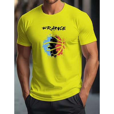 Zomer Basketbal Bedrukt Heren T-shirt O-hals Korte mouw T-shirt Trendy Top 6XL brown