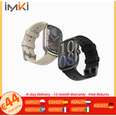 Globale versie IMIKI Frame 2 Pro sport-smartwatch met ingebouwde GPS, 2.01" AMOLED-display, gezondheidsmonitoring, 5ATM waterdicht, 15 dagen batterijduur.