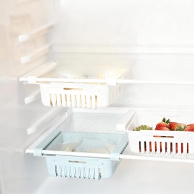 2 Stuks Koelkast Organizer, Uittrekbare Lade Organizer en Opslagdoos voor Voedsel, Ideaal voor Efficiënte Koelkastindeling en Vershoudoplossingen