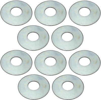 Dailygoods- Carrosseriering Set van 10 - M10 Ø10,5x30x1,5 mm - Verzinkt Staal - Sluitringen - Bevestiging - Veiligheidsniveau - Vlakke Sluitringen - Sluitring