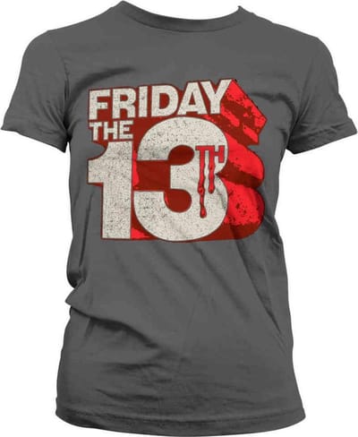 Friday The 13th Dames Tshirt -S- Block Logo Grijs