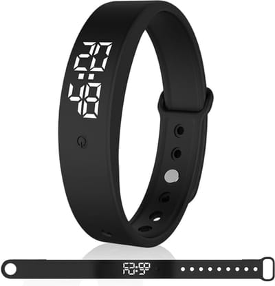 longziming -Stil Trillend Alarm Armband – Vibratiehorloge met Herinneringsfunctie voor Kinderen en Volwassenen, Ideaal voor Plastraining, Drinkherinneringen & Medicatieherinneringen (Zwart)