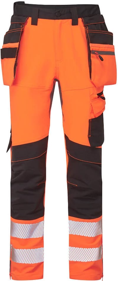 Portwest DX4-Hi-Vis Broek met afneembare holsterzakken DX454 - Oranje/Zwart - 30