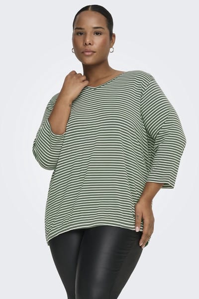 ONLY CARMAKOMA - CARLINA 3/4 SLEEVE V-NECK BLOUSE JRS - Meisjes - Blouses