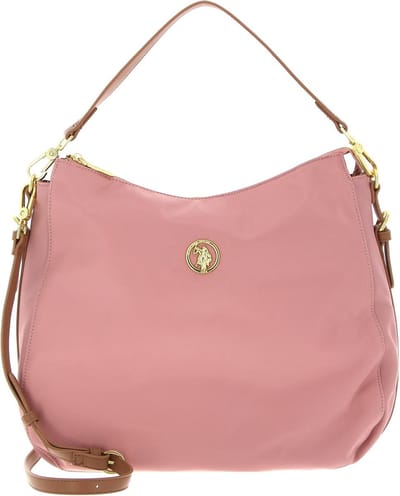 U.S. POLO ASSN. Schoudertas Houston Hobo Bag Rose / Tan Zalmroze