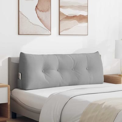 vidaXL - Rugkussen - Wolkgrijs - 120 - x - 24 - x - 50 - cm - Stof