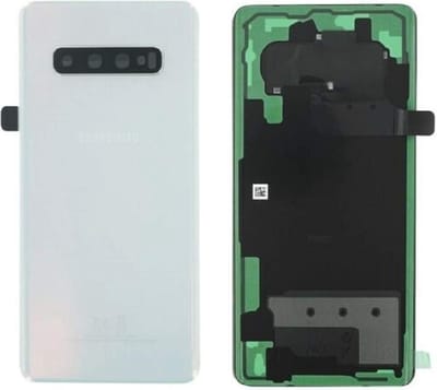 Achterkant Geschikt voor Samsung Galaxy S10 – Premium – Wit