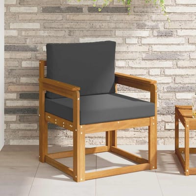 vidaXL - Buitensofa - Massief - Acacia - Hout - en - Polyester - Naturel