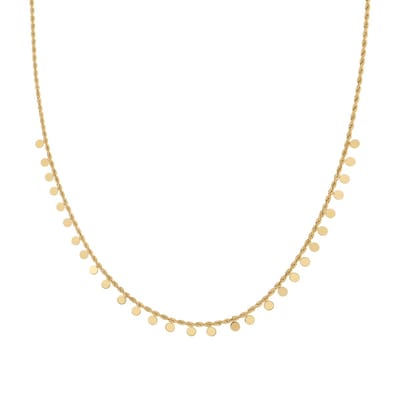 Essentialistics - Ketting met veel muntjes - Volwassenen - Goudkleur - Stainless steel (verkleurt niet) - Verlengkettinkje