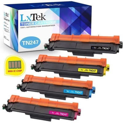 LxTek 4 Compatible Toner pour TN247 TN-247 TN243 TN-243 (avec Puce) pour Brother HL-L3210CW HL-L3230CDW HL-L3270CDW MFC-L3710CW