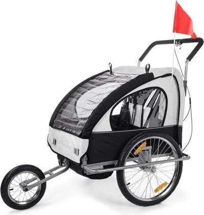 Thuys – Fietskar voor Kinderen – Kinderfietskar – Croozer – Cargo – 3 Wielen – Extra Stevig Design – 133x88x108 cm – Wit