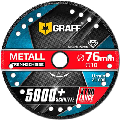 Doorslijpschijf Metaal - Diamant Schijf - Metaal Bewerken - Lange Levensduur - 76mm Diameter