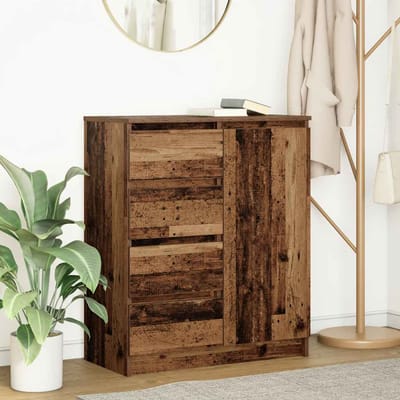 vidaXL - Dressoir - met - lades - 71x35x84 - cm - spaanplaat - hout - oud - hout