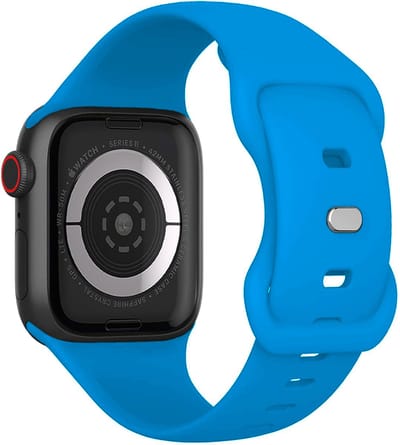 Bandje Geschikt voor Apple Watch 1, 2, 3, 4, 5, 6, 7, 8, 9, 10, 11, SE - 42/44/45/46 mm Bandje Siliconen Horloge Band Verstelbaar - Smartwatch Bandje Siliconen - Blauw
