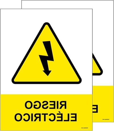 Waarschuwingsticker voor Elektrische Gevaren - 2 Stuks Zelfklevend Vinyl Veiligheidslabel (20cm x 15cm)