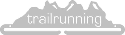 Trailrunning Medaillehanger RVS (35cm breed) - Nederlands product - incl. cadeauverpakking - sportcadeau - topkado - medalhanger - medailles - trailrunning schoenen - muurdecoratie