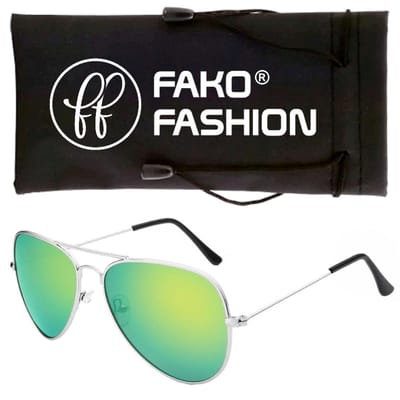 Fako Fashion - Kinder Pilotenbril - Piloten Zonnebril - Jongens Zonnebril - Meisjes Zonnebril - Zilver - Groen