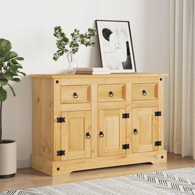 vidaXL - Dressoir - "Corona" - Bruin - 112x44x78 - cm - Massief - Hout - Mexicaans - Dennenhout