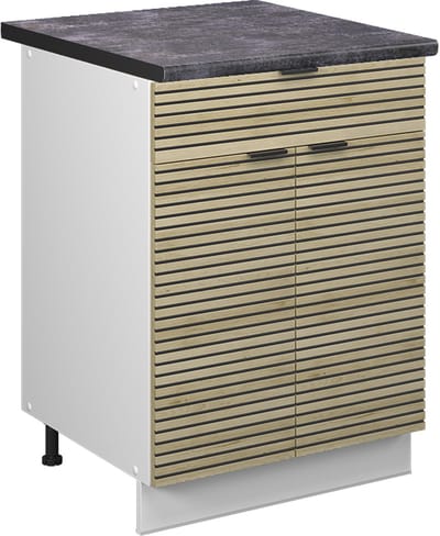 Vicco Fame-Line Keukenonderkast – 60 cm met lade, WB Antraciet Eiken paneel