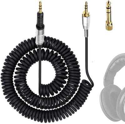 Dailygoods - Hoofdtelefoon Opgerolde Kabel - HiFi Geluid - Plug en Play - 3.5mm naar 2.5mm - Geschikt voor Sennheiser HD6 HD7 HD8 HD515 HD518 HD558 HD598