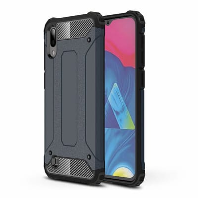 Ntech Hoesje Geschikt Voor Samsung Galaxy M10 Hybrid Armor Hoesje - Blauw