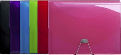Exacompta 6x IDERAMA® PP Sorteermap koffer met 13 vakken - 33x25cm - Geassorteerd - 58770E
