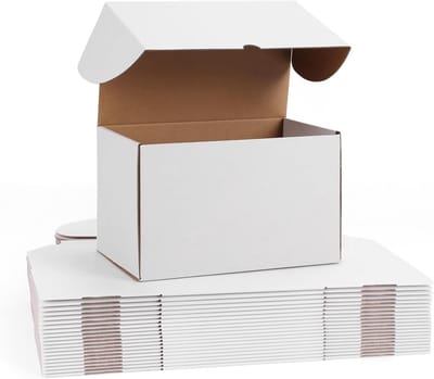 Verzenddozen set - Kartonnen dozen - Kleine zendingen versturen - Eenvoudig te monteren - 20 stuks - Wit