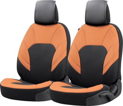 Walser Premium autozetelhoezen Hampton met rits - ZIPP-IT zetelhoezen - 2 zetelhoezen vooraan zwart/bruin