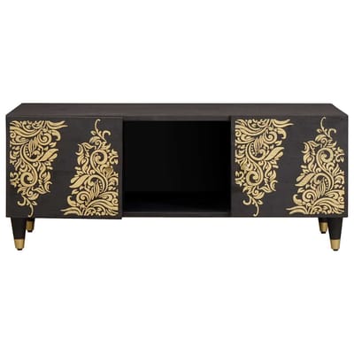 vidaXL - Salontafel - Zwart - 100 - x - 54 - x - 40 - cm - Massief - Mango - Hout