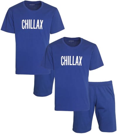 Aprox Heren Shortama - Pyjama Set - Duo-Pack - Blauw - Maat XXL