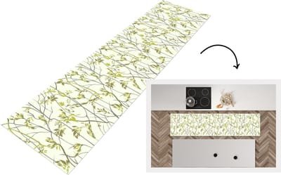 Keukenloper - Loper keuken - Patroon - Jungle - Planten - 200x50 cm - Keukenloper vinyl