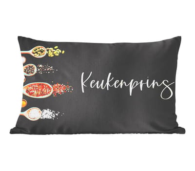Sierkussens - Kussentjes Woonkamer - 60x40 cm - Mannen - Keukenprins - Quotes - Keuken - Spreuken