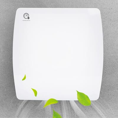 Geschikt voor Afzuigventilator Ø100mm Afzuigventilator met vochtigheidssensor, stille timerventilator, witte wandventilator voor keukentoilet badkamer