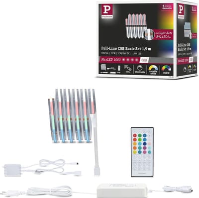 ' Paulmann 71200 MaxLED 1000 LED-strip, complete COB-basisset, 1,5 m, 17 W, 1038 lm, 896 LED's, RGBW, 48 VA'