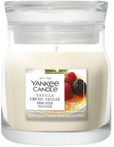 Yankee Candle - Vanilla Crème Brûlée Small Jar Geurkaars - tot 30 branduren