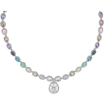 Collier en métal et cristal tout autour Swarovski pour femme 5117705 Box (Random Color) gray