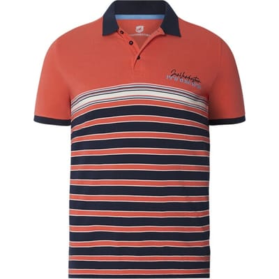 Jan Vanderstorm herren Poloshirt - 56/58 - lichtoranje - Plus Size